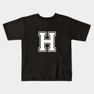 Initial Letter H - Varsity Style Design Kids T-Shirt